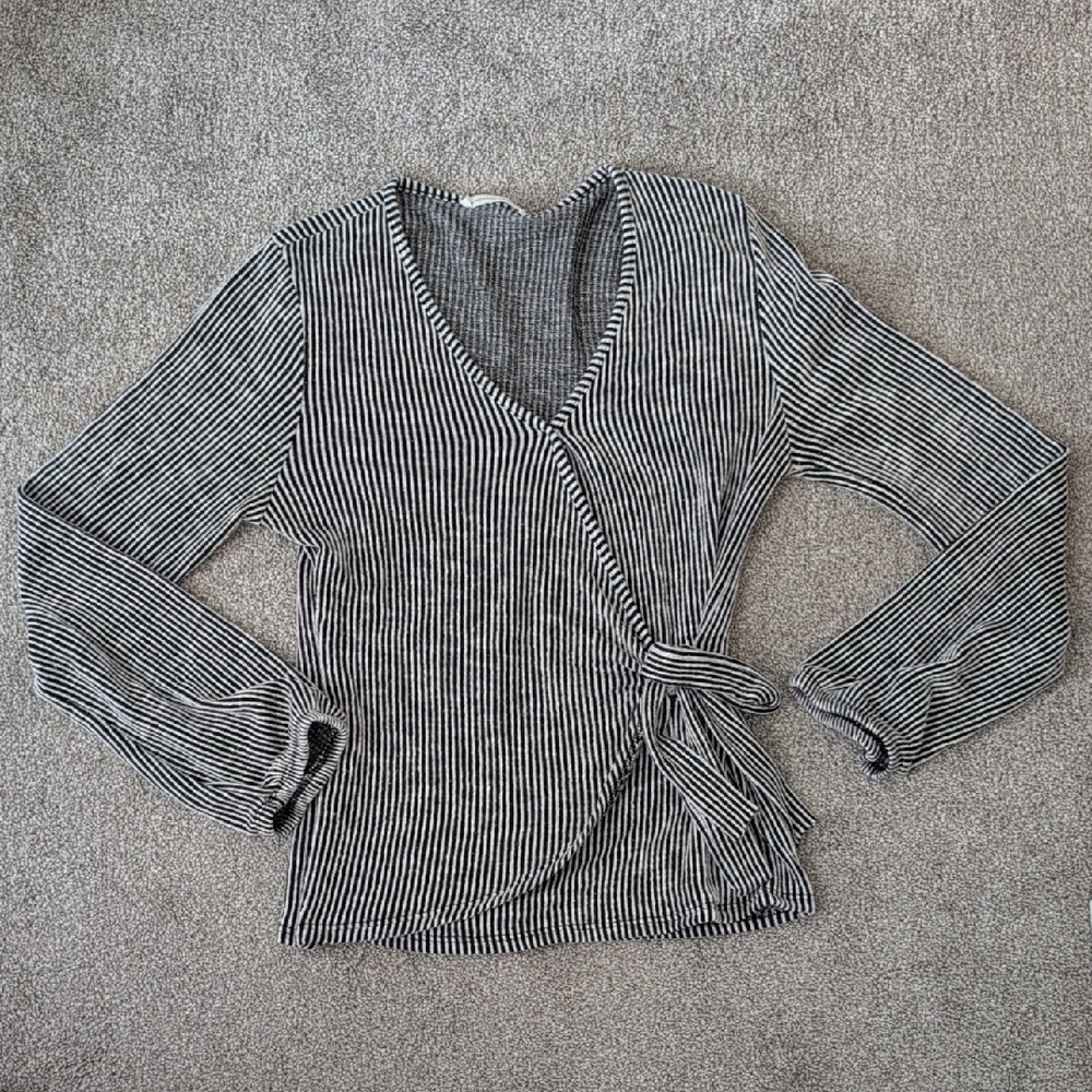 Caution To The Wind | Striped Long Sleeve Top